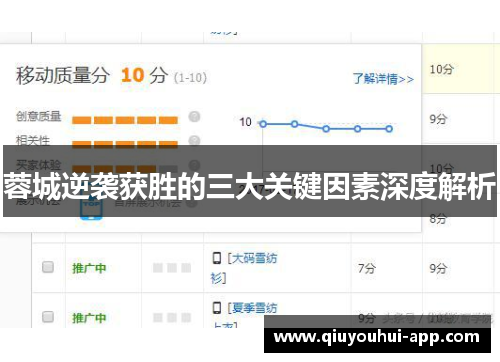 蓉城逆袭获胜的三大关键因素深度解析